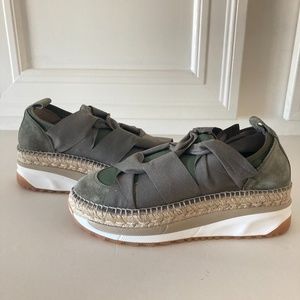 Free People Green Espadrille Sneakers